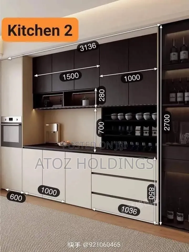 Kitchen Cabinets/Parallel Kitchen Cabinet 880,000/- Per Running Meter