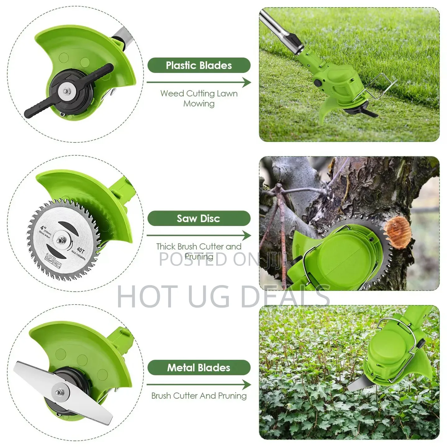 48V Professional Cordless Grass Trimmer Brush Cutter Kit