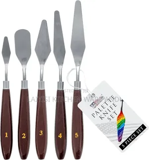 5-Piece Steel Palette Knife Set Painting Mixing, Texturing,Art Cake