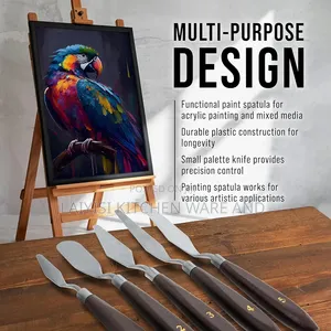 5-Piece Steel Palette Knife Set Painting Mixing, Texturing,Art Cake