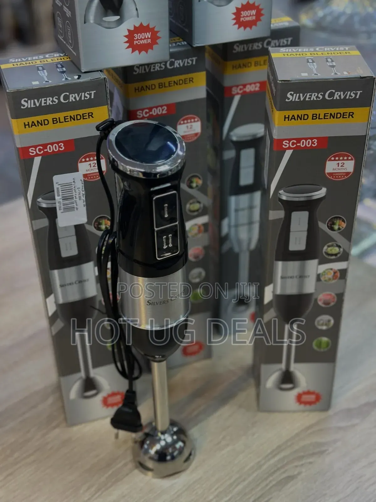 Slivers Criest Hand Blender SC-8010 (500W Heavy-Duty Stick Blender)