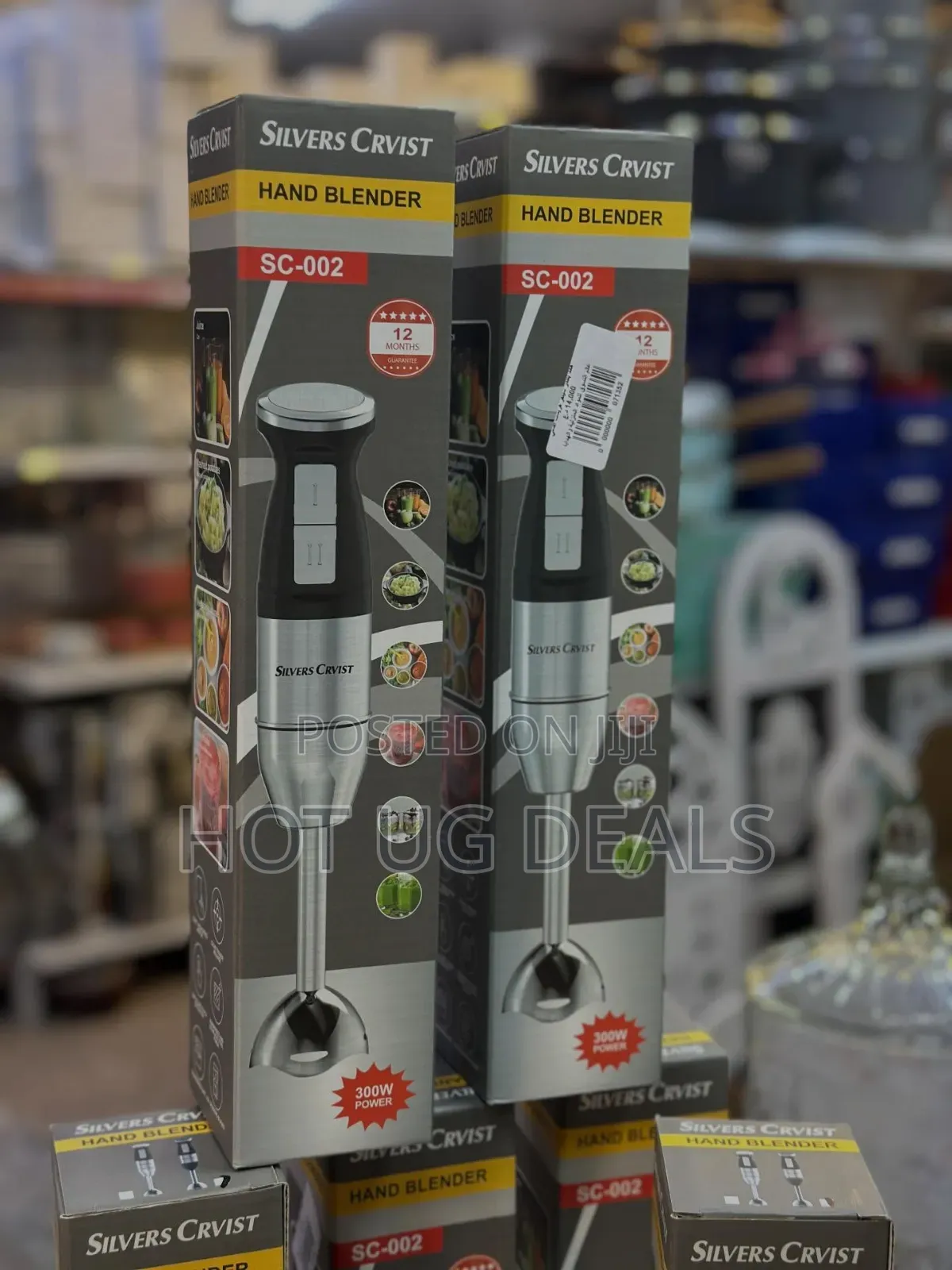Slivers Criest Hand Blender SC-8010 (500W Heavy-Duty Stick Blender)