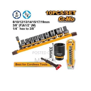 INGCO 10 PCS 3/8"dr. Impact Socket Set