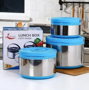 3Pcs Stainless Steel Lunch Box Warmers 2.5L, 5L 8L