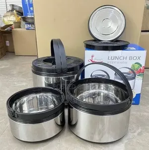 3Pcs Stainless Steel Lunch Box Warmers 2.5L, 5L 8L