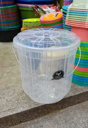 Transparent Clear Plastic Storage Bucket