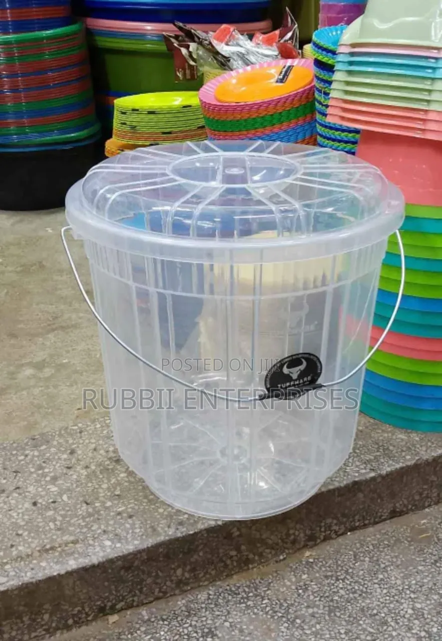 Transparent Clear Plastic Storage Bucket