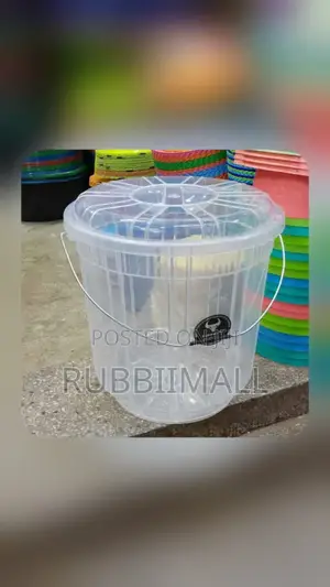 Transparent Clear Plastic Storage Bucket
