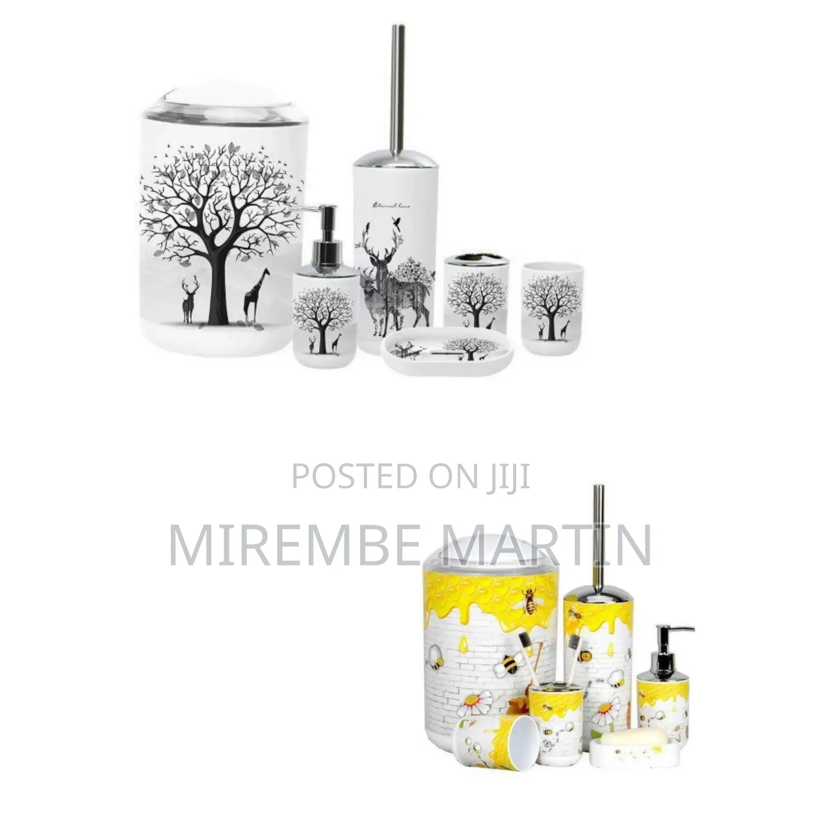 Artistic Themed Bathroom Accessory Set