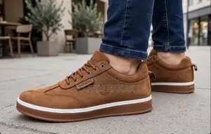 Original Brown Timberland Low-Top Leather Casual Sneakers
