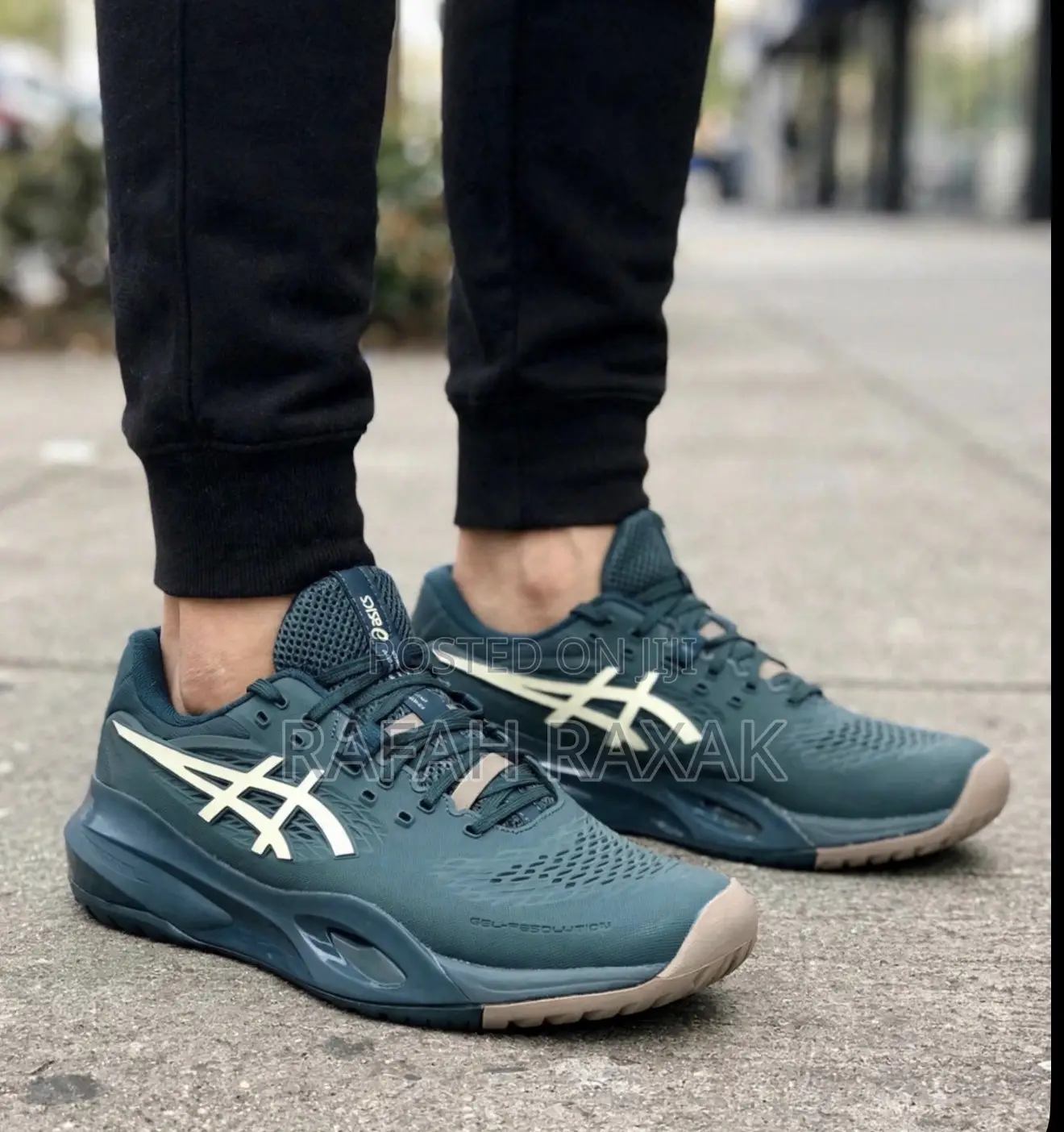 Original Green ASICS Gel-Resolution 9 X Clay Tennis Shoes