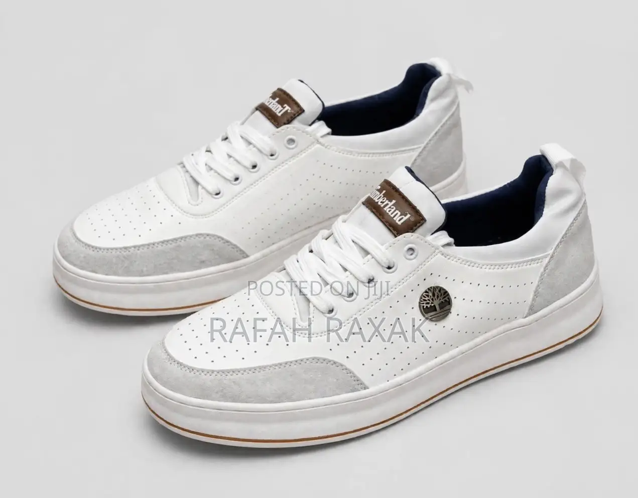 Classic Timberland Casual White Full Grain Leather Sneakers