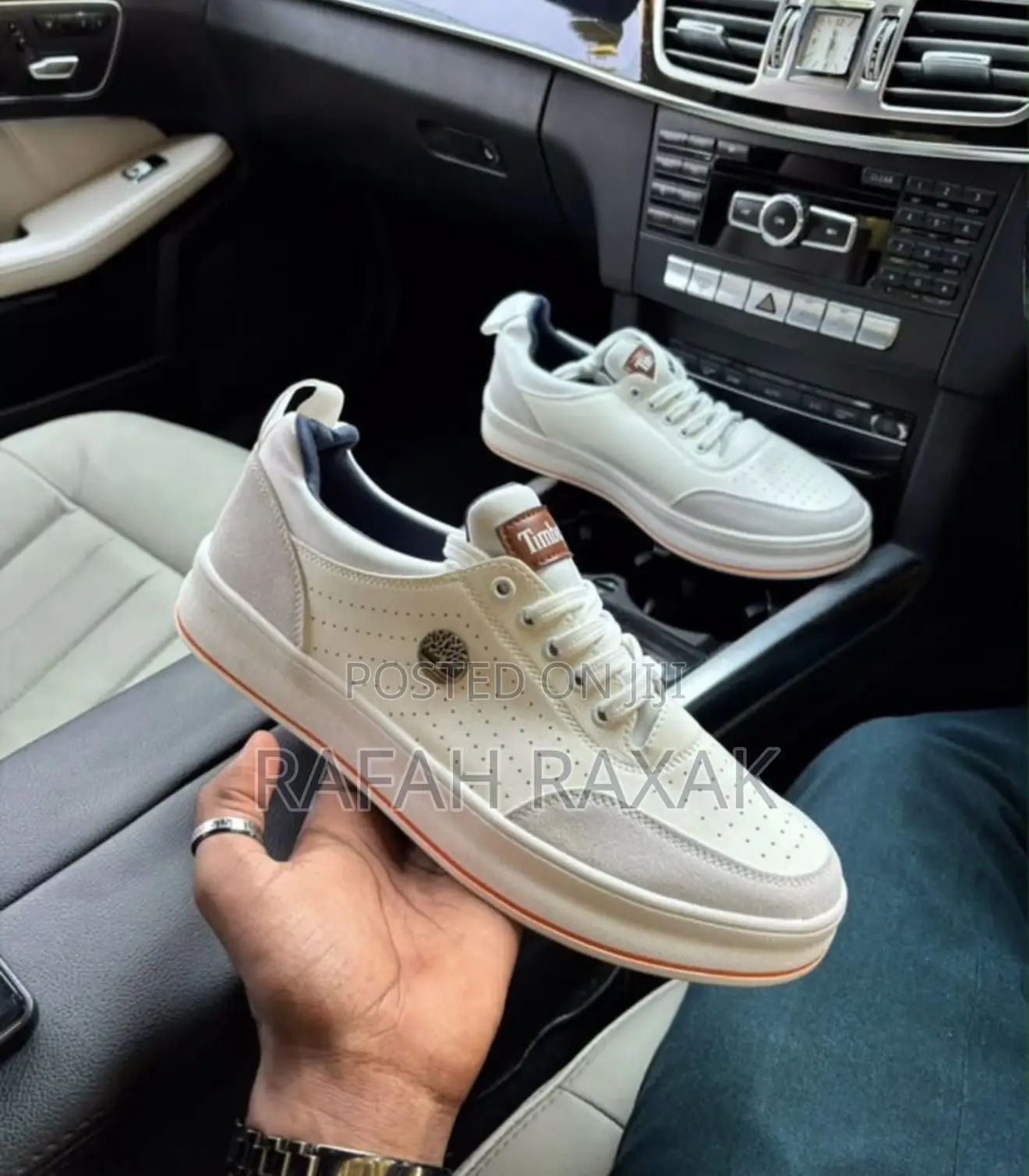 Classic Timberland Casual White Full Grain Leather Sneakers