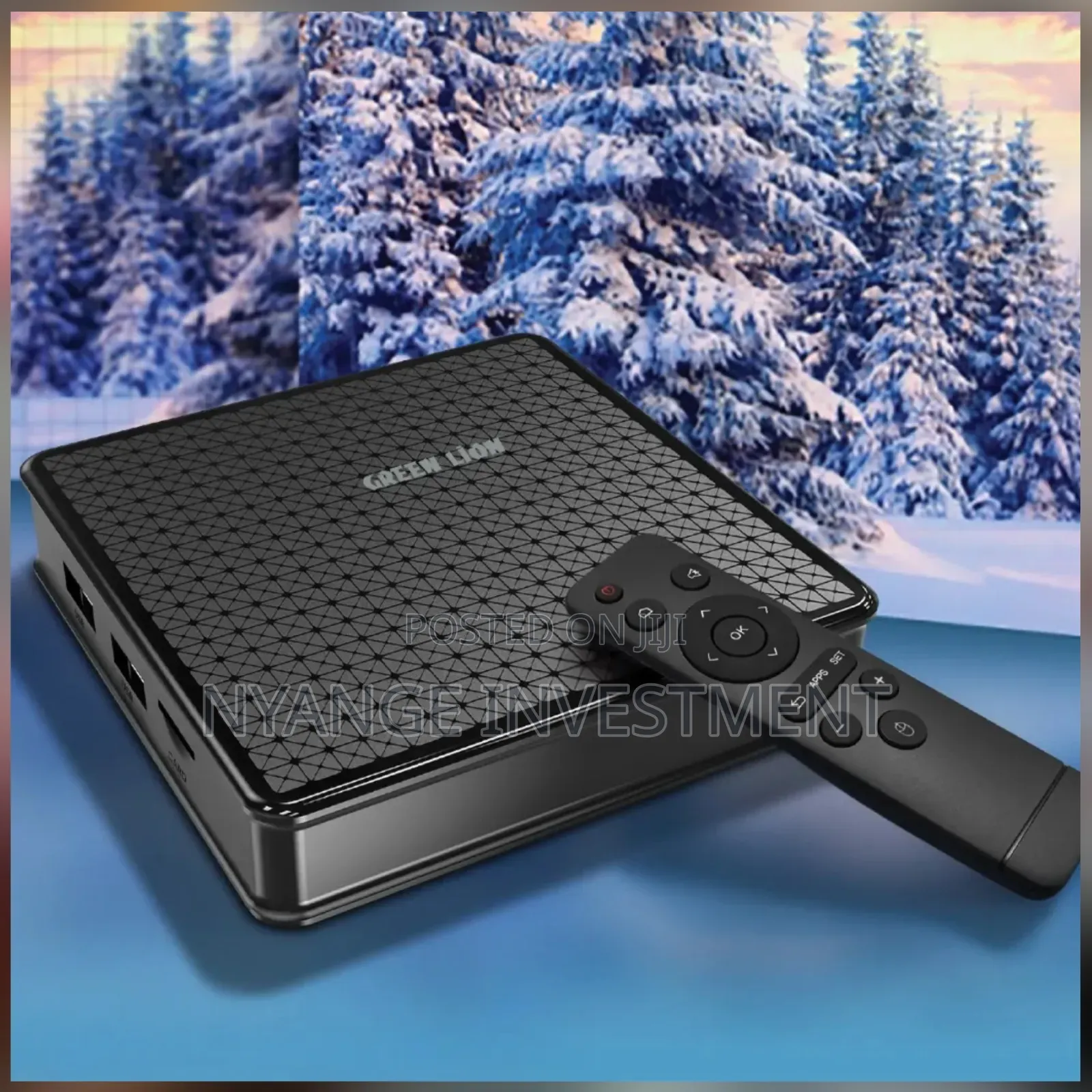 Green Lion Android TV Box a Smart Media Powered by Android 10.