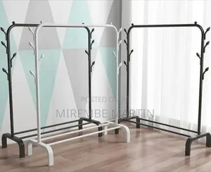 Minimalist Heavy-Duty Garment Rack With Bottom Storage Shelf