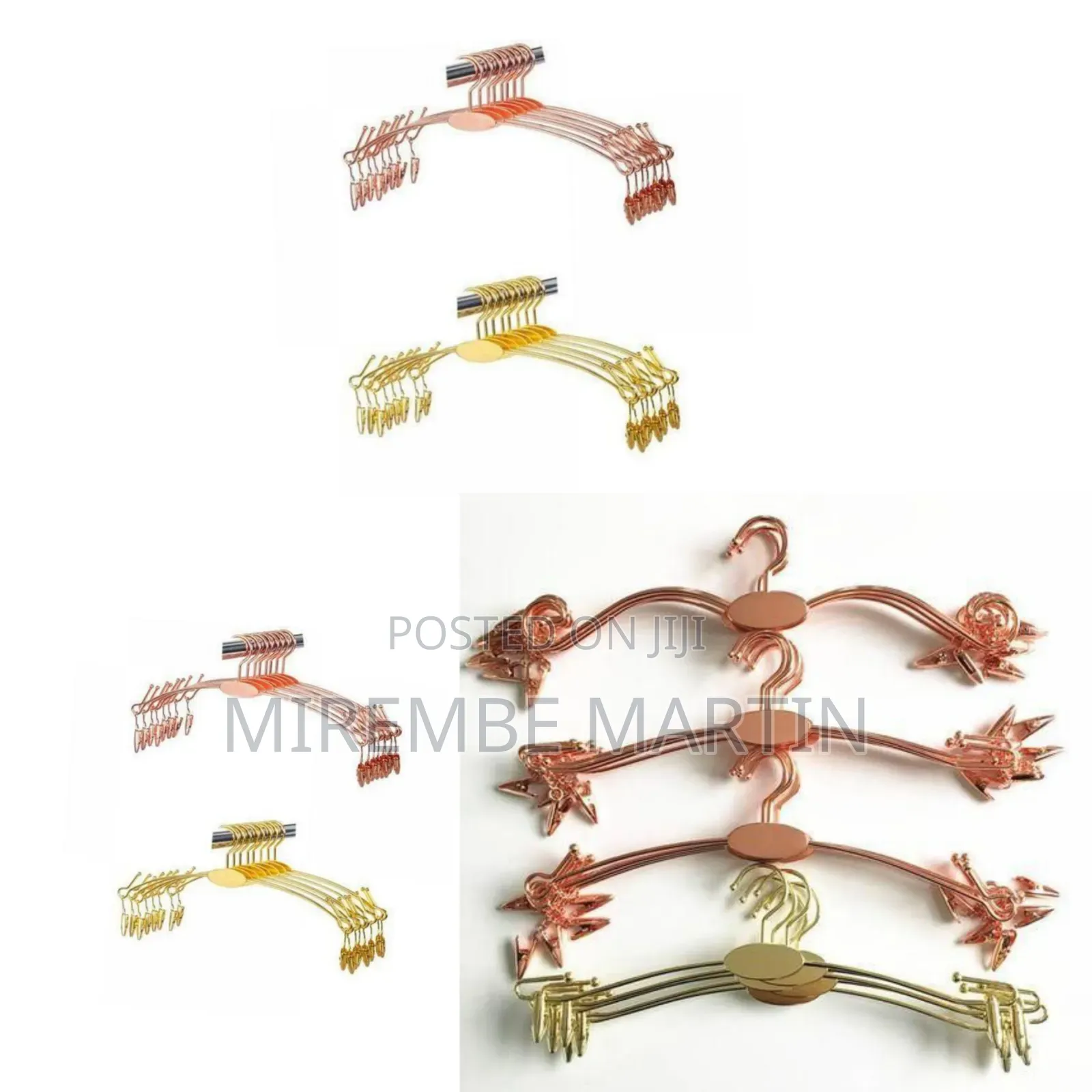 Set of 5 Decorative Metal Garment Hangers (Mixed Styles)