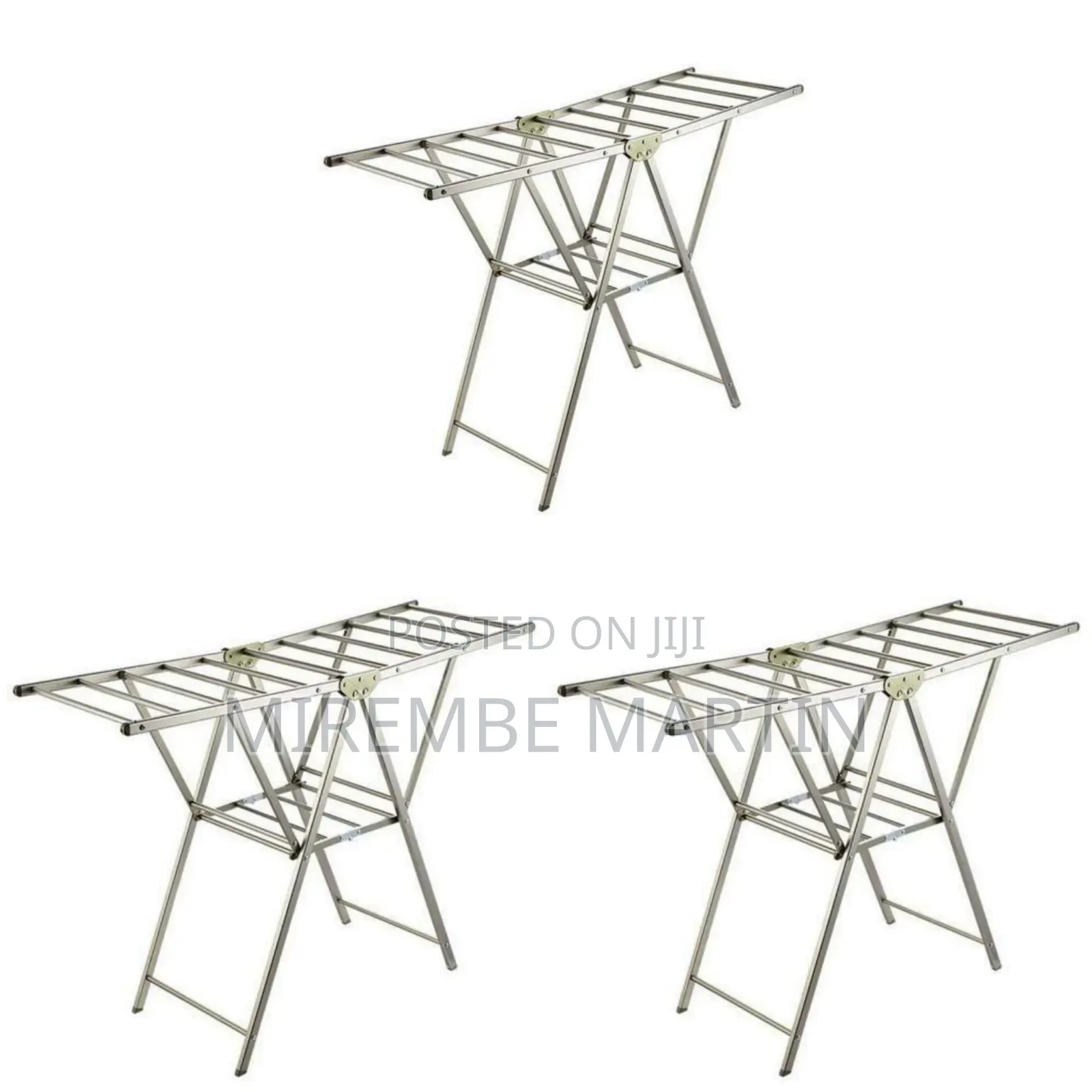 Versatile Folding Stainless Steel Laundry Drying Rack