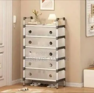 Multi-Tier Modular Shoe Rack / Storage Cabinet With Flap Doors