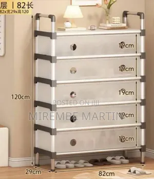 Multi-Tier Modular Shoe Rack / Storage Cabinet With Flap Doors