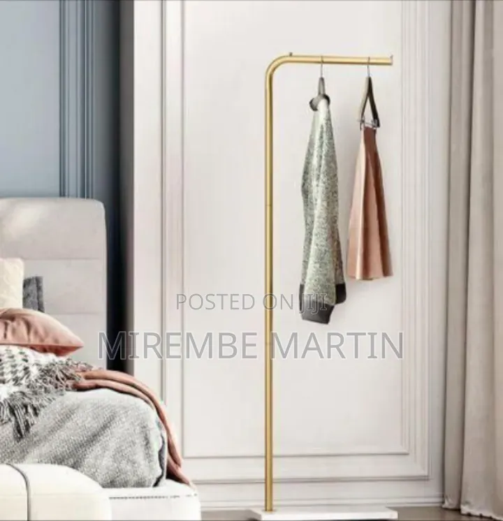 Freestanding Modern Garment Rack With Storage Base