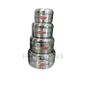 Stainless Steel 4 PCS Cooking Food Container Carrier Lunch Box Tiffin