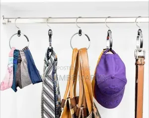 Multipurpose Closet Hanger and Accessory Organizer Ring