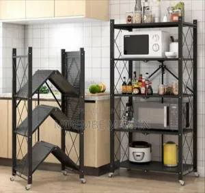 Heavy-Duty Folding Storage Rack With Wheels