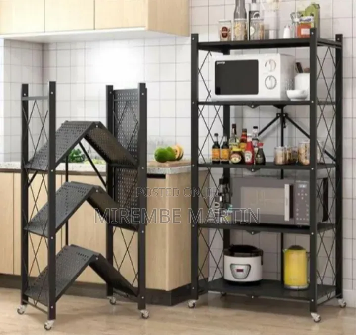 Heavy-Duty Folding Storage Rack With Wheels