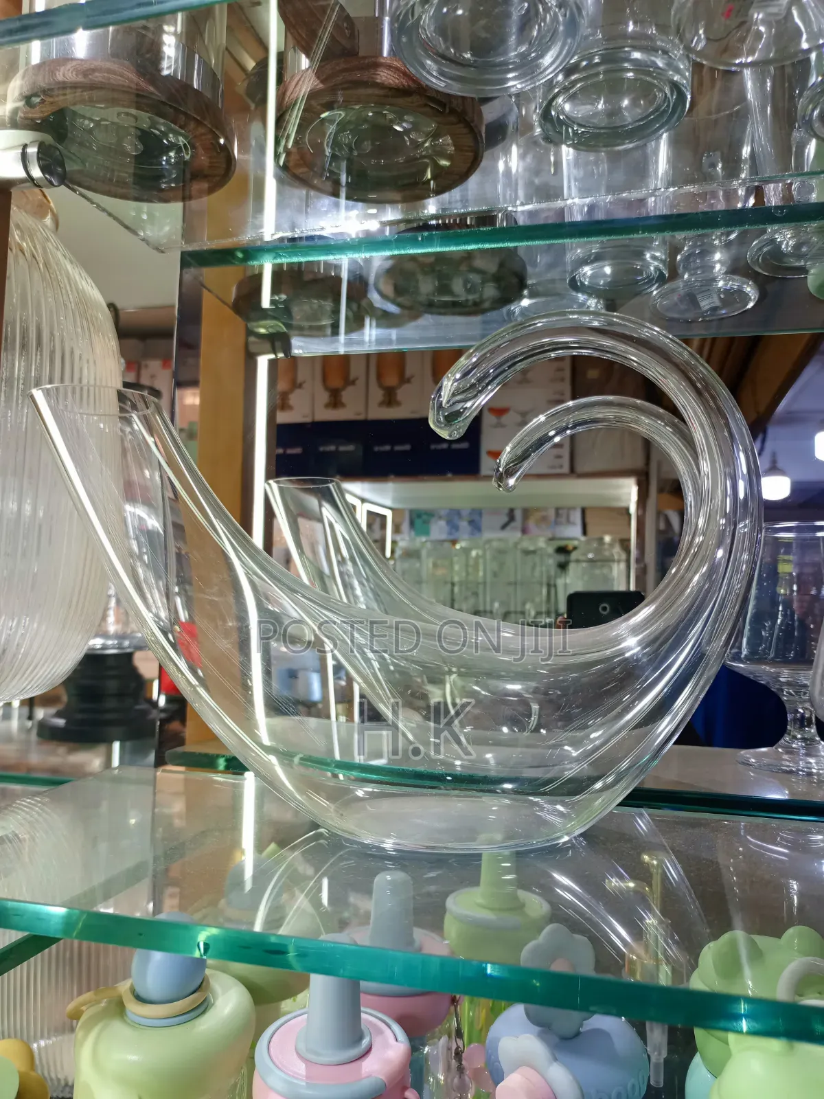 Swan-Shaped Crystal Glass Centerpiece Bowl
