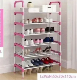 6 Layer Stainless Steel Shoe Rack