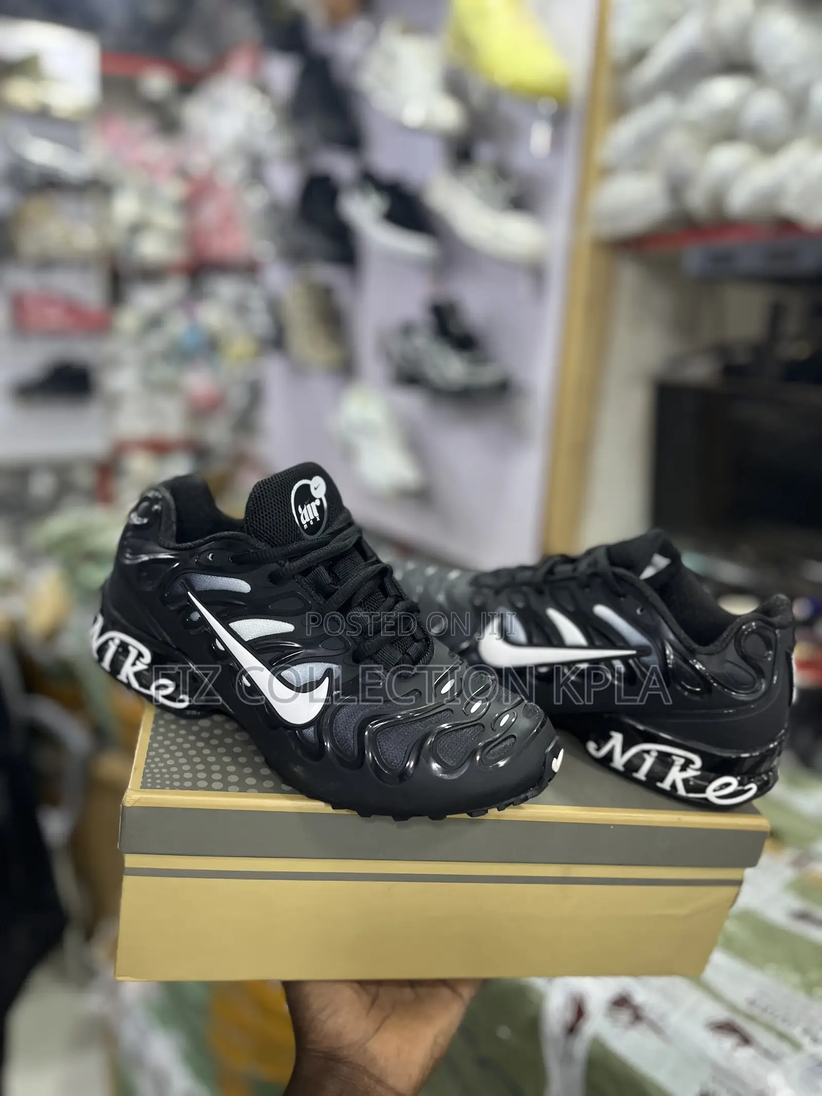 Original Nike TN Plus Drift Black Mesh Sneakers