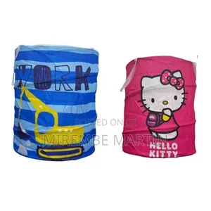 Whimsical Unicorn Fabric Storage Hamper With Drawstring Closure