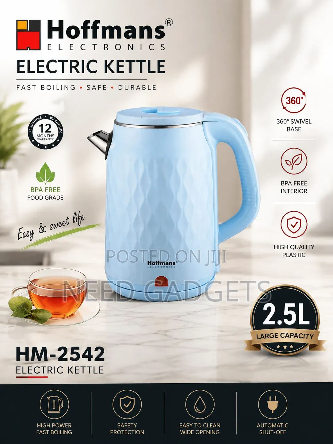 Hoffmans HM-2542 Electric Kettle