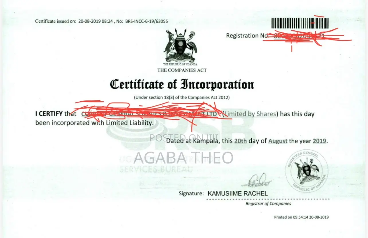 Registered Company in 2019