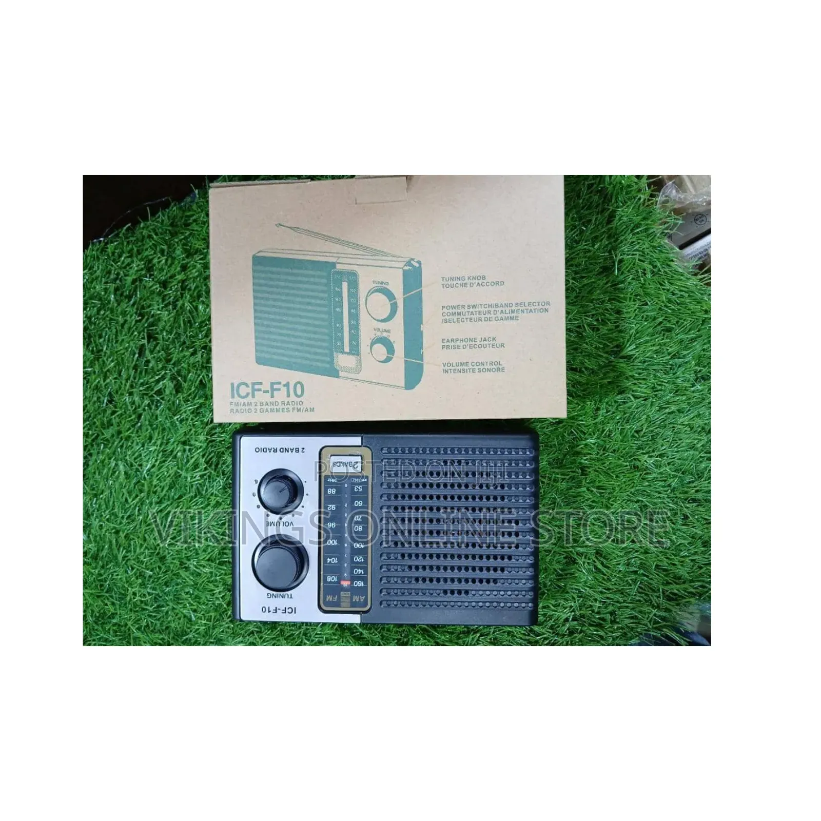Sony ICF-F10 Classic, Portable 2-Band (FM/AM) Analog Transistor Radio