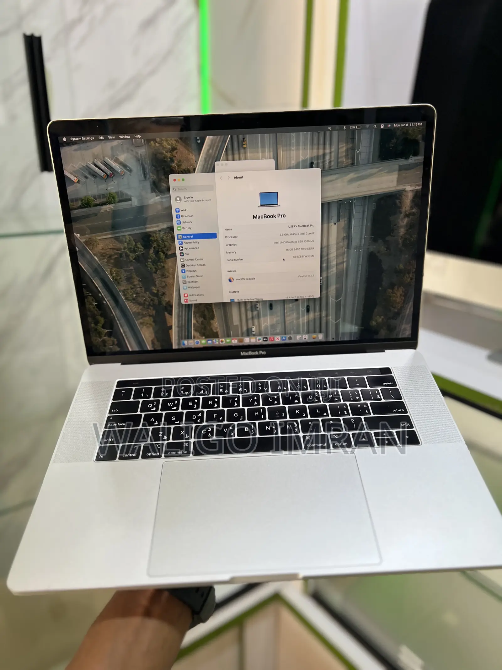 Laptop Apple MacBook Pro 2017 16GB Intel Core i7 SSD 256GB