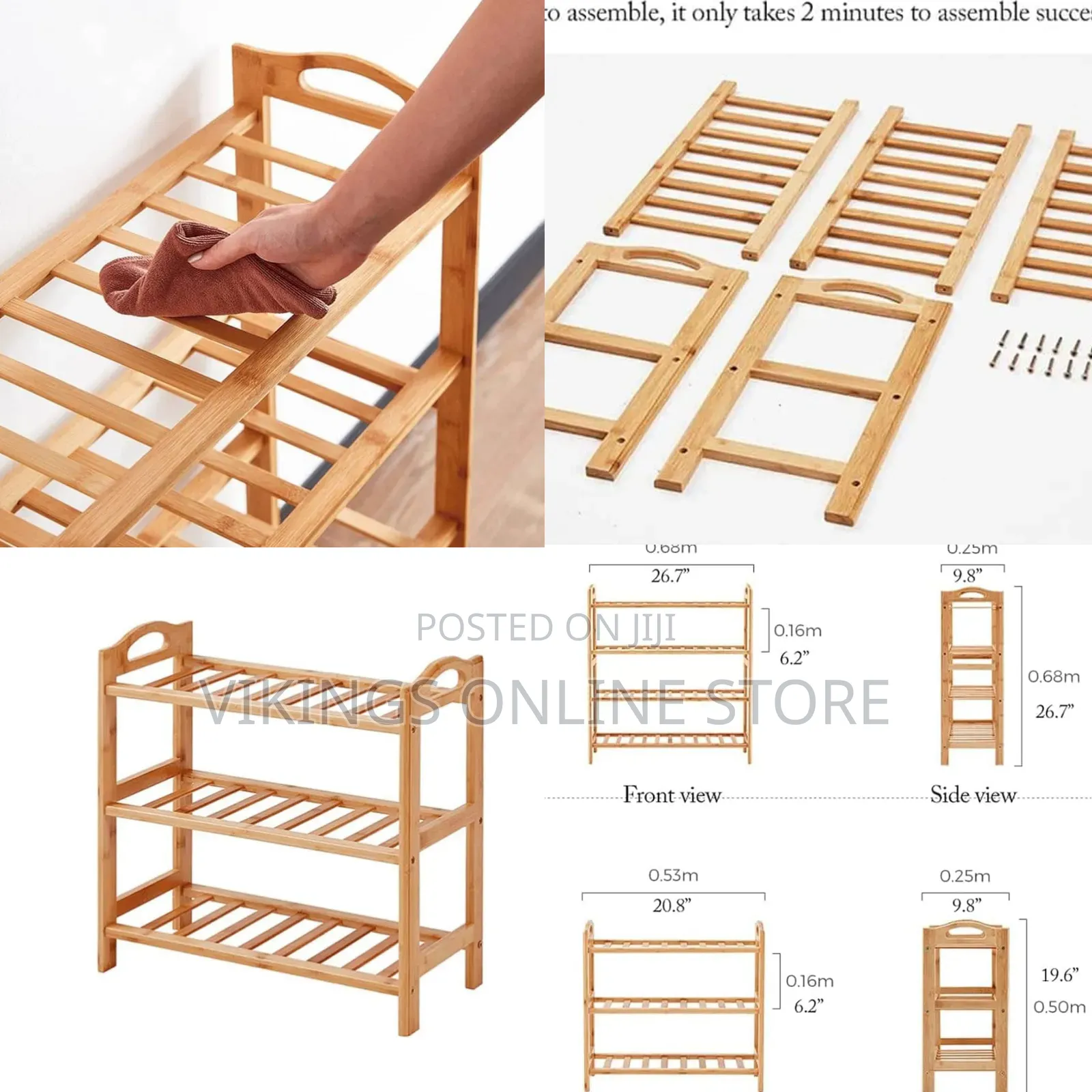 Simple Wooden Durable Freestanding Racks Cabinet Corridor Shoe