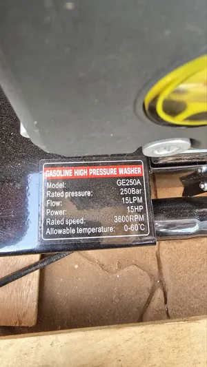 Key to Start Gasoline Pressure Washer 3600PSI