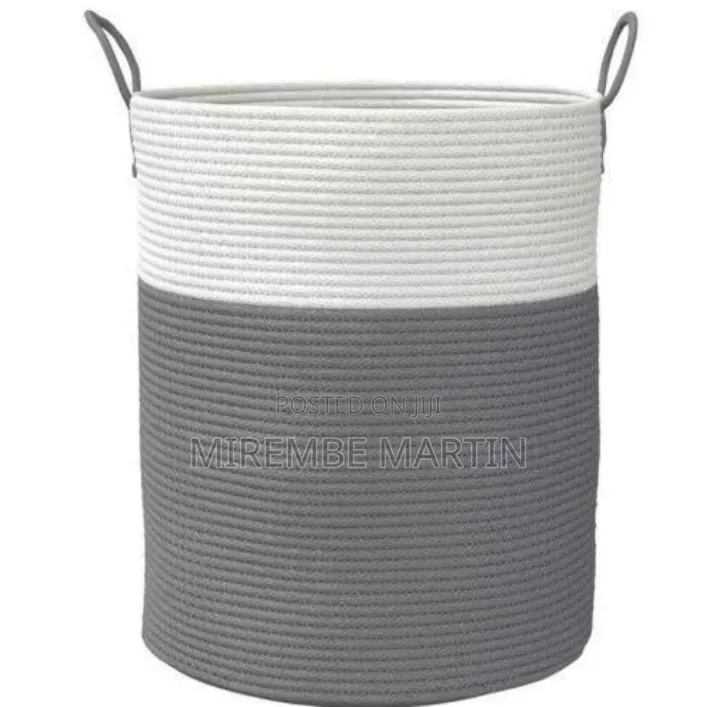 Versatile Woven Cotton Rope Storage Hamper