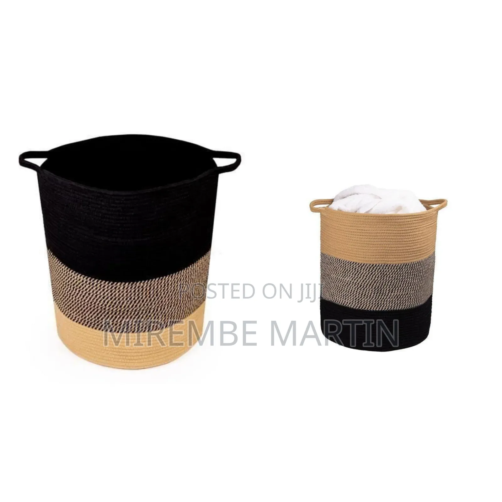 Versatile Woven Cotton Rope Storage Hamper