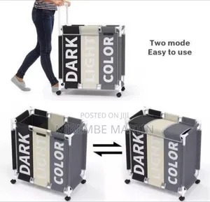 Triple-Section Rolling Laundry Sorter