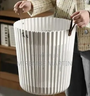 Modern Pleated Storage Basket With Flexible Handles