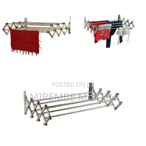 Wall-Mounted Accordion Style Retractable Clothes Drying Rack