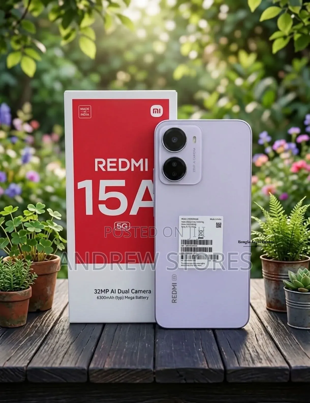 New Xiaomi Redmi 15a 128 GB Purple