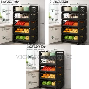 Metallic 5 Layer Storage Rack