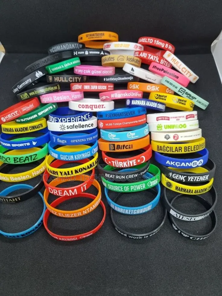Engraved Wristbands, Customized Armbands, Rubber Branded Wrist Bands