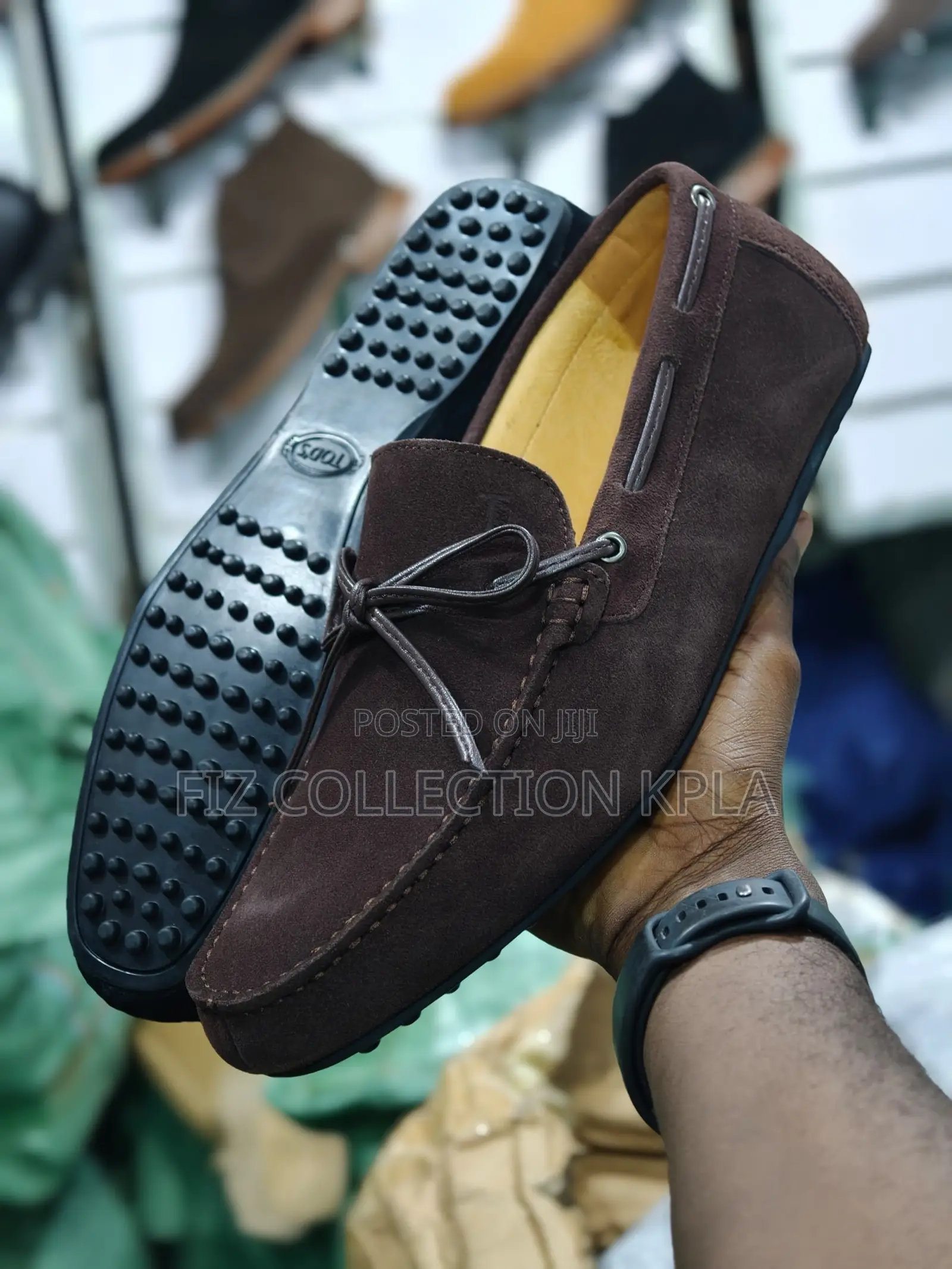 Original Tods Gommino Brown Suede Driving Loafers