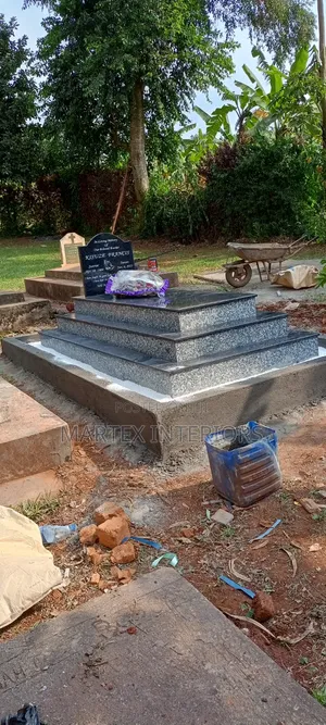 Black Galaxy Cotton White Granite Grave Yard Finish