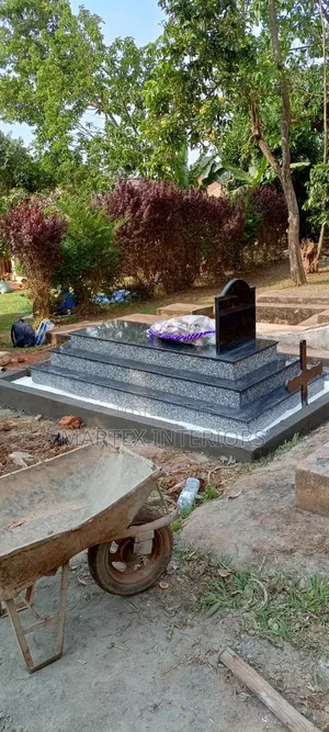 Black Galaxy Cotton White Granite Grave Yard Finish