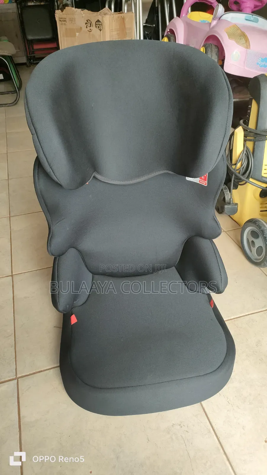 UK Used Black, High-Back Booster Child Car Seat.